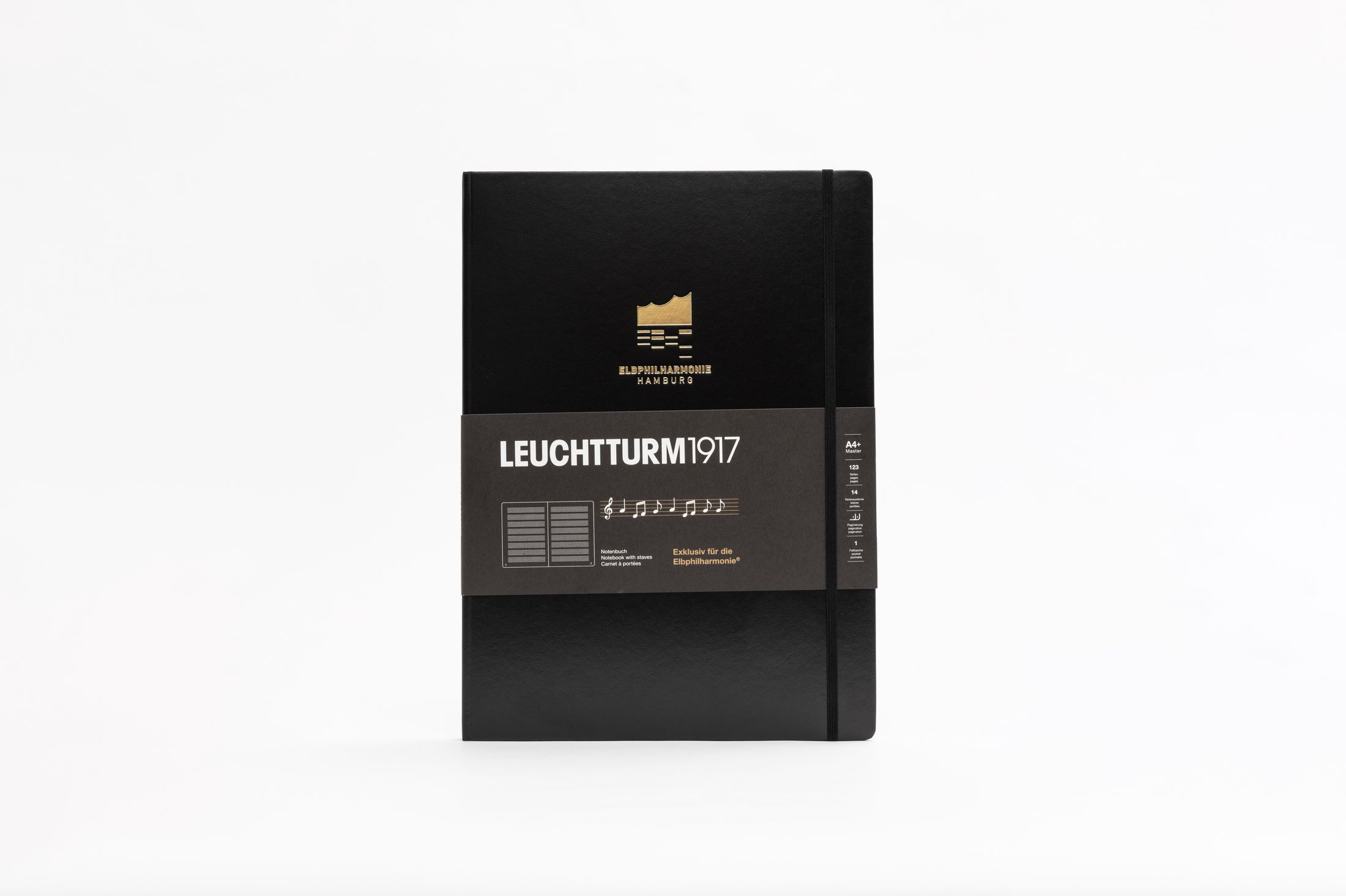 Product photo »Manuscript Note Book A4 Gold Elbphilharmonie«