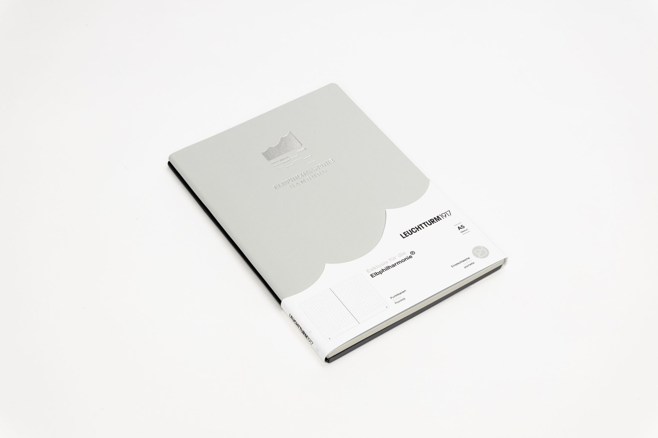 Produktabbildung »Jottbook Double A5 Light Grey Elbphilharmonie«